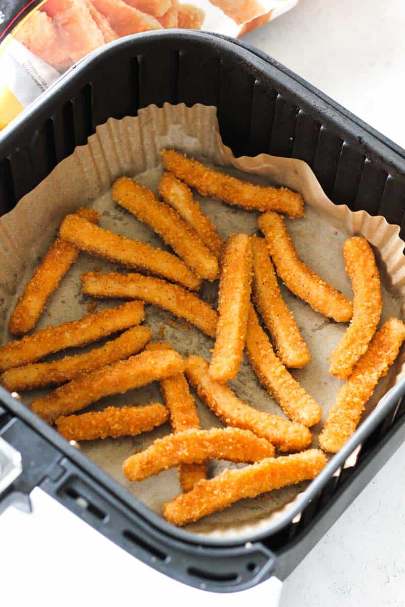 raw frozen chicken fries in air fryer