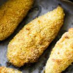 air fryer chicken tenders in corn flakes crumbs