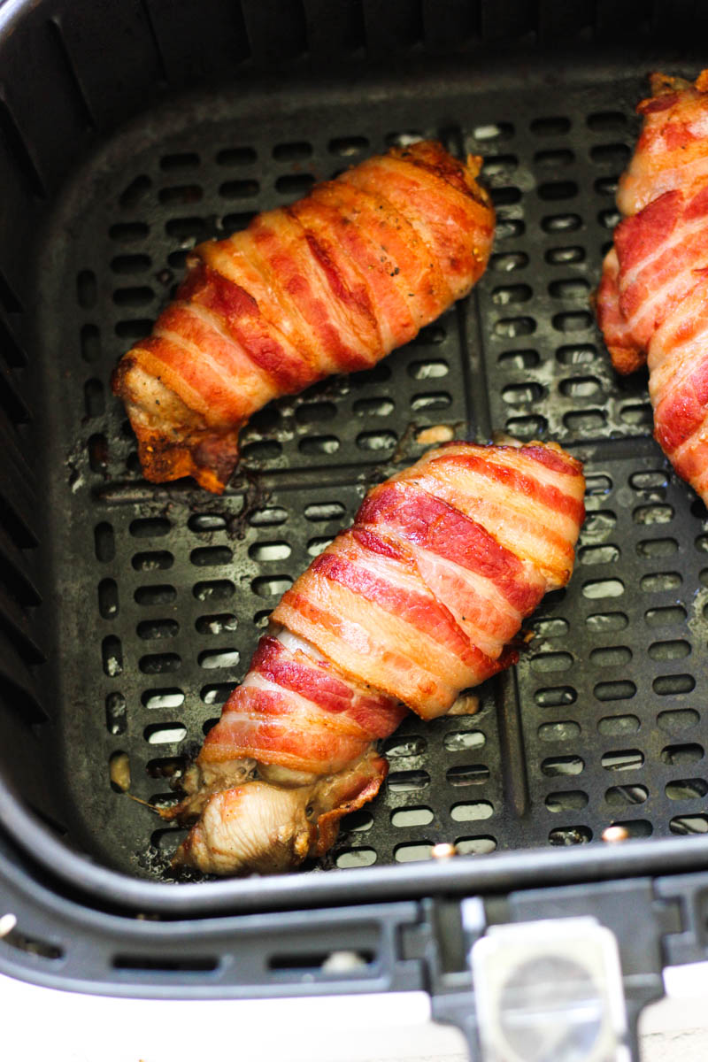 bacon wrapped chicken thighs in air fryer