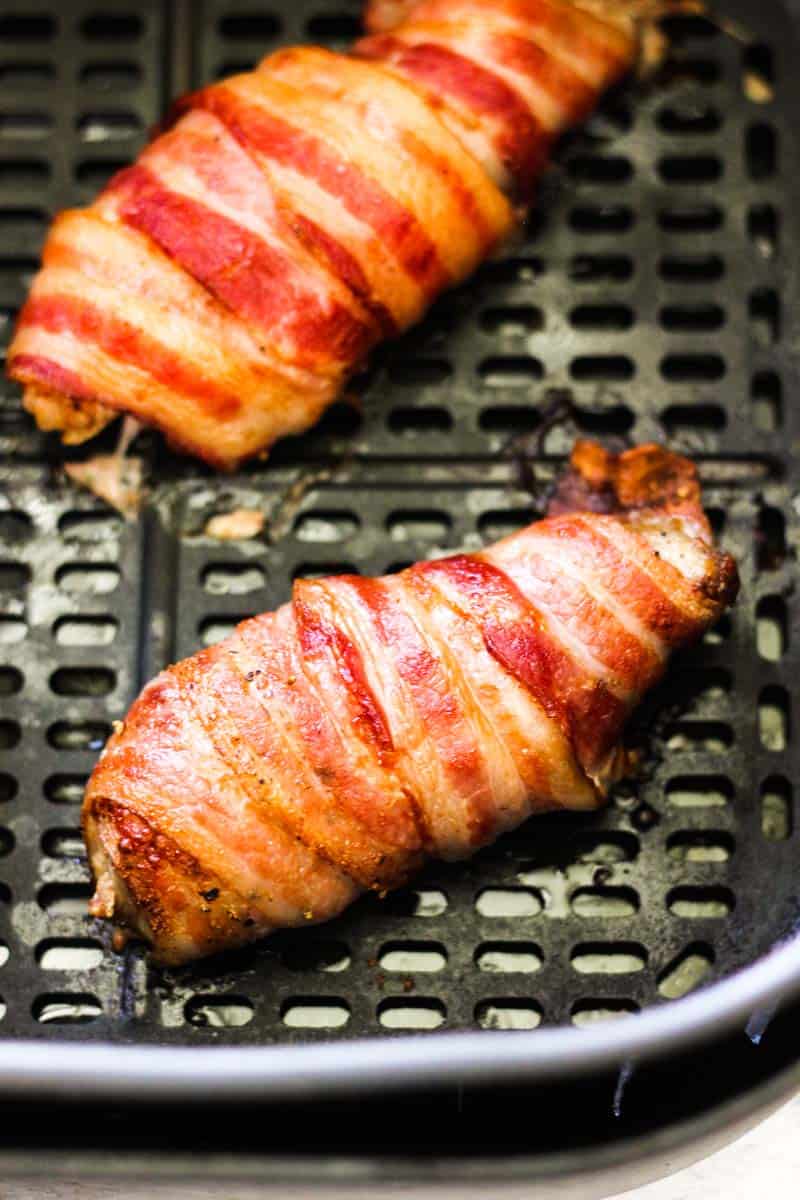 bacon wrapped chicken thighs in air fryer