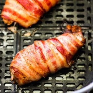 air fryer bacon wrapped chicken thighs