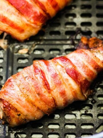 air fryer bacon wrapped chicken thighs