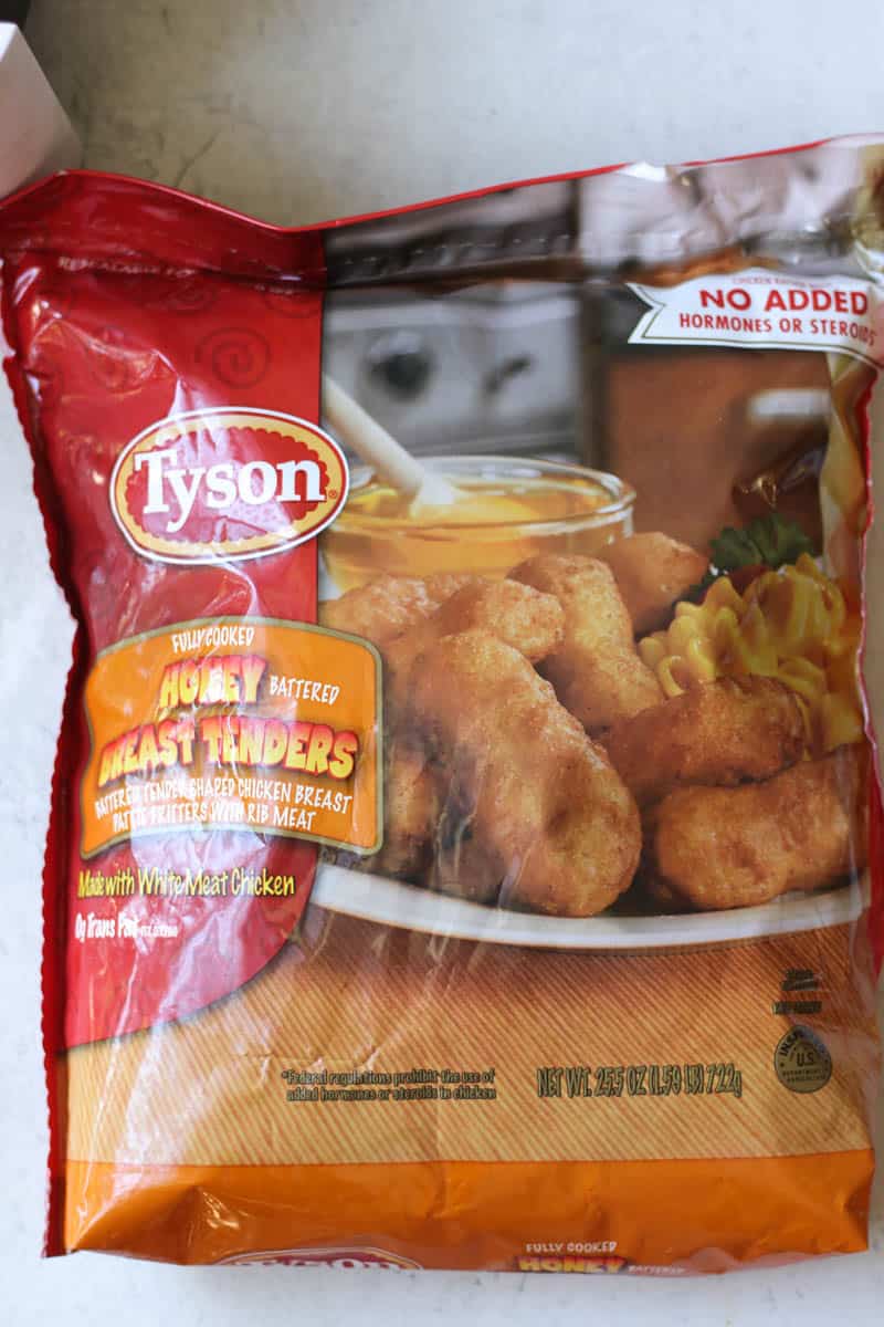 tyson honey battered breast tenders package