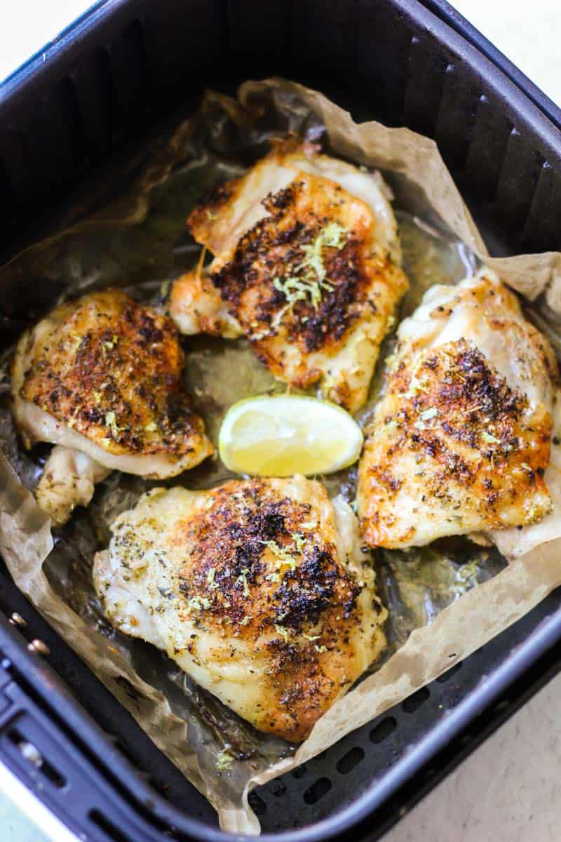 air fryer lemon chicken thighs