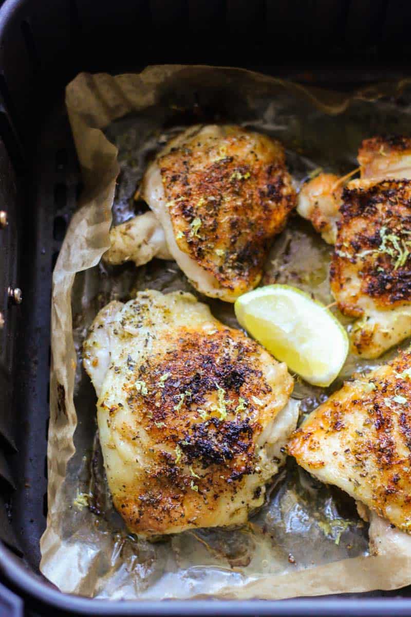 air fryer lemon chicken thighs