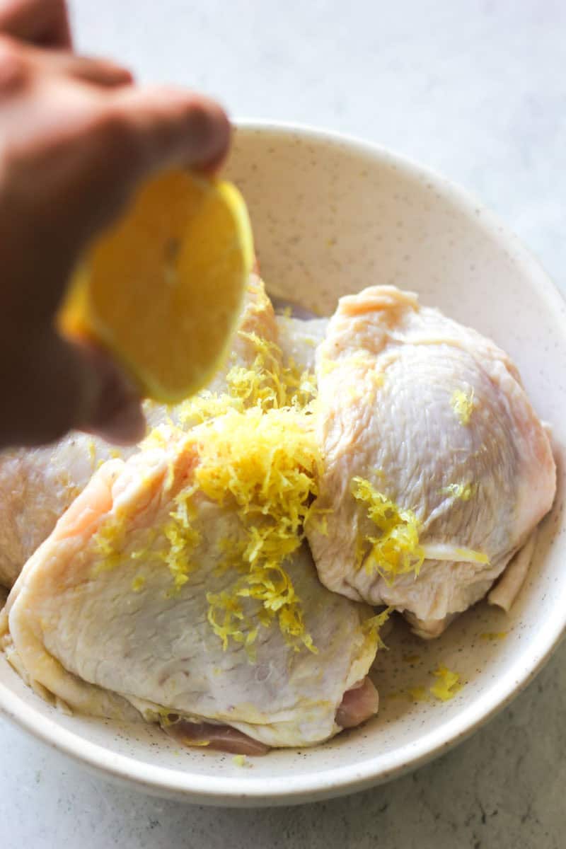 lemon zest on top of chicken