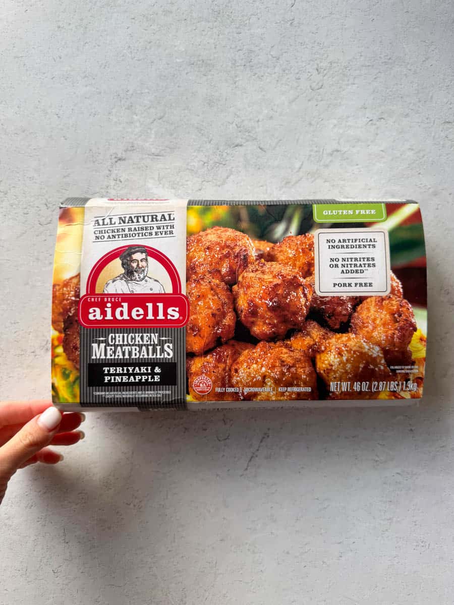 aidells chicken meatballs on the table