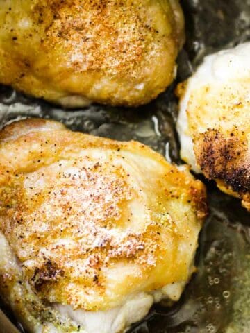 air fryer chicken thighs adobo close picture