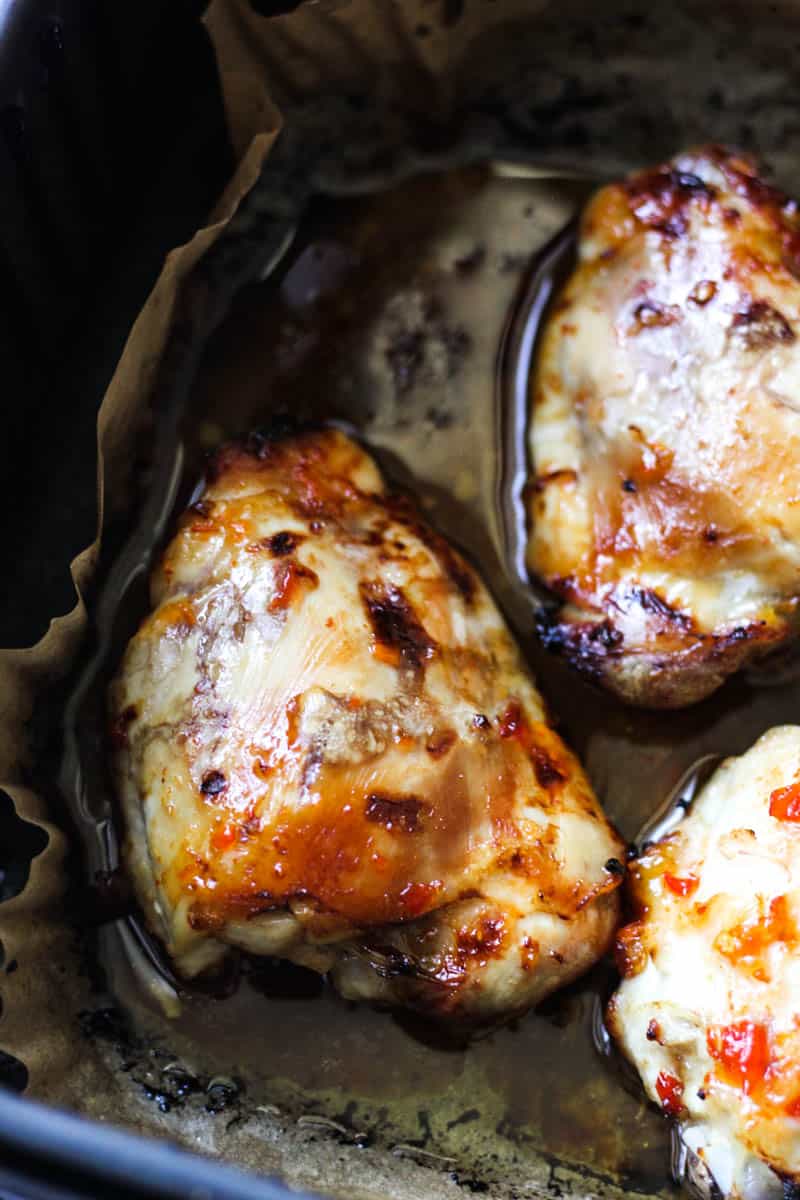 air fryer sweet chili chicken thighs