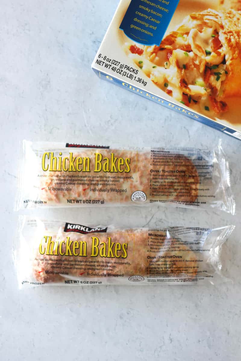 chicken bakes in package on the table