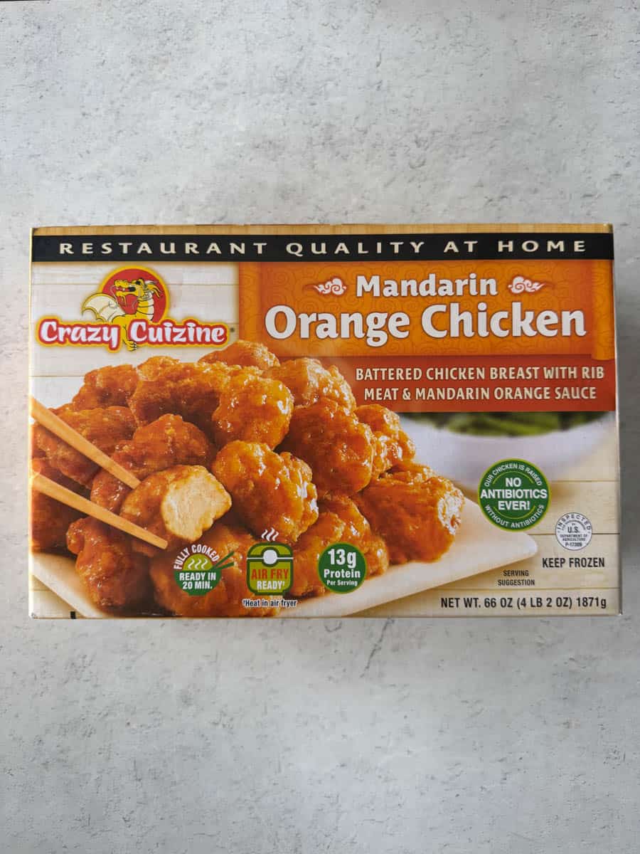 package of costco orange chicken
