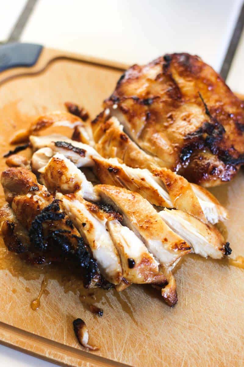 air fryer huli huli chicken sliced